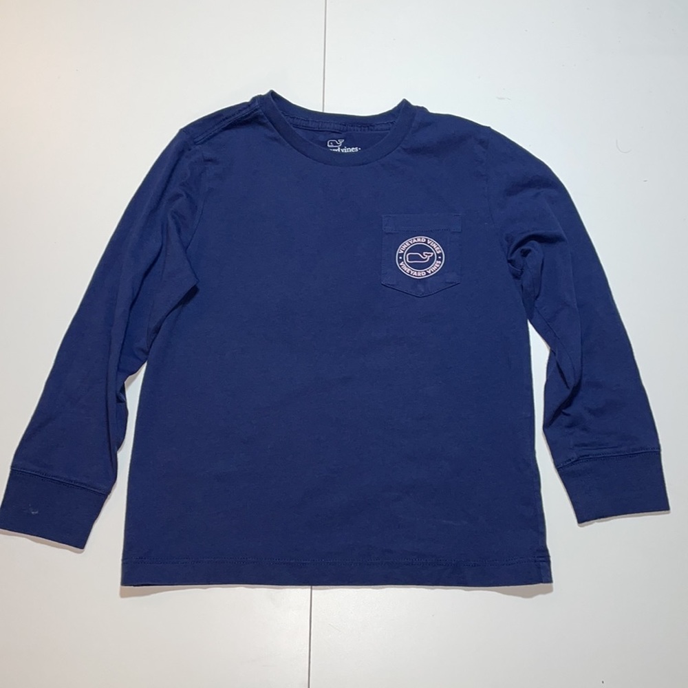 Vineyard Vines Boys Long Sleeve Whale Logo Shirt Size 4T